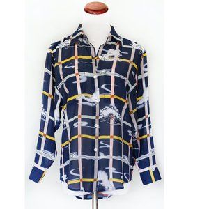 ANTHROPOLOGIE CHARLOTTE LINTON Smoke Signs Top